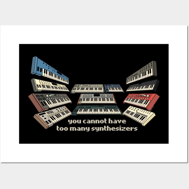 Funny Synthesizer Electronic musician Wall Art by Mewzeek_T